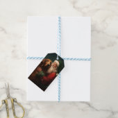 Ierse Rood Setter Kerstman Festive Kerstmis Cadeaulabel (Met Touw)