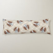 Ierse Rood-Wit Setter Schilderen Originele Kunst Lichaamskussen (Achterkant)