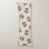 Ierse Rood-Wit Setter Schilderen Originele Kunst Lichaamskussen (Voorkant Verticaal)