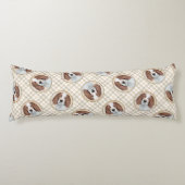 Ierse Rood-Wit Setter Schilderen Originele Kunst Lichaamskussen (Voorkant)