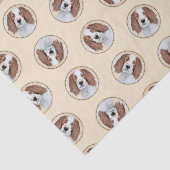 Ierse Rood-Wit Setter Schilderen Originele Kunst Tissuepapier (Detail)