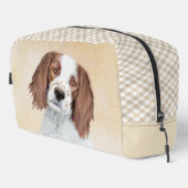 Ierse Rood-Wit Setter Schilderen Originele Kunst Toilettasje (Rechterhoek)