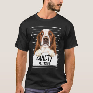 Ierse Rood-Witte Setter Mugshot Schuldig Hond T-shirt