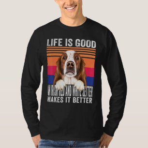 Ierse Rood Witte Setters Maakt Je Leven Goed Vinta T-shirt