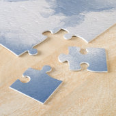 Ierse Roodharige Setter in slee laat het sneeuwen Legpuzzel (Zijkant)