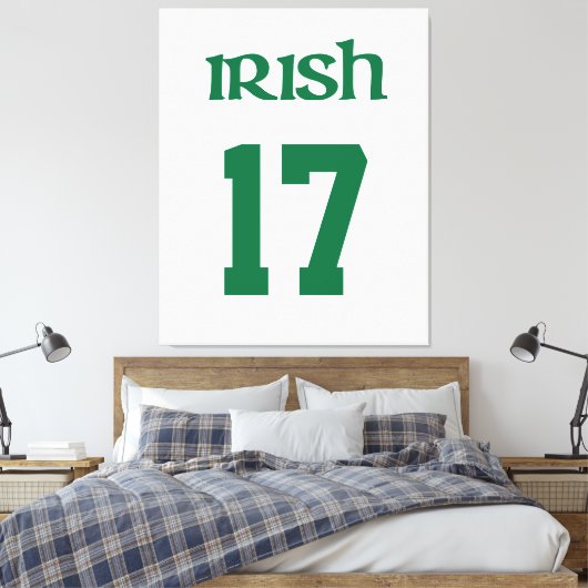 Ierse Saint Patrick's Day Canvas Afdruk (Insitu (Slaapkamer))