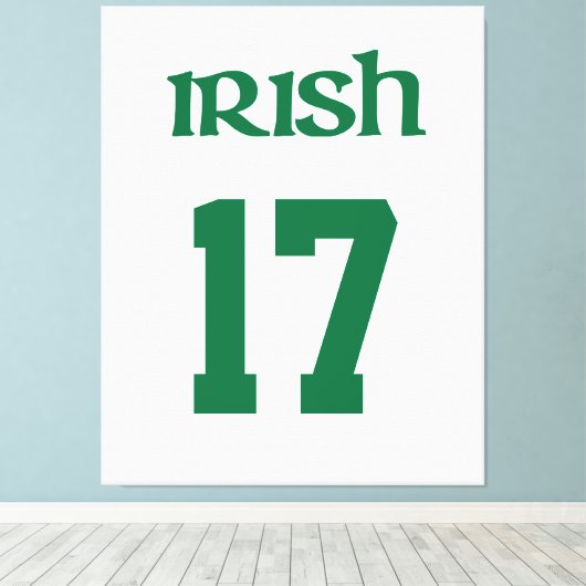 Ierse Saint Patrick's Day Canvas Afdruk (Insitu (Houten vloer))