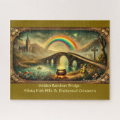  Ierse scene, Leprechaun Rainbow Bridge Legpuzzel (Horizontaal)