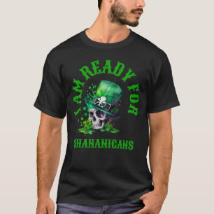 Ierse schedel - Ik ben klaar voor Shenanigans T-shirt