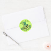 Ierse schedel ronde sticker (Envelop)