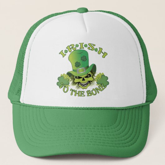 Ierse schedel trucker pet (Voorkant)