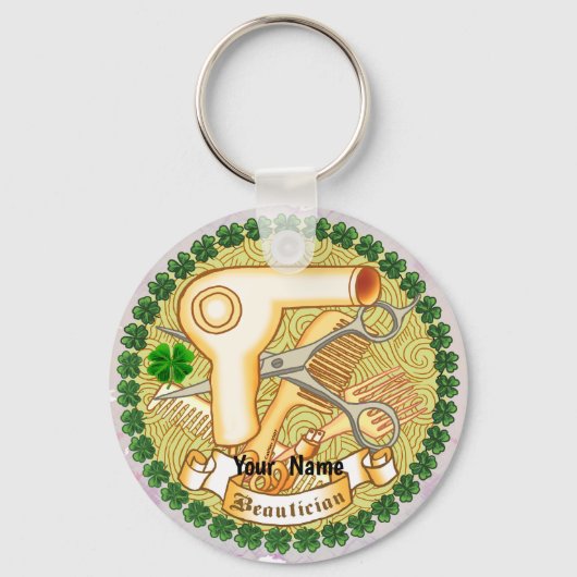 Ierse schoonheidsspecialiste sleutelhanger (Voorkant)