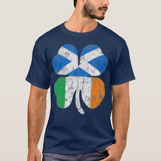 Ierse Schotse vlag Ierland Schotland St Patricks T-shirt (Voorkant)