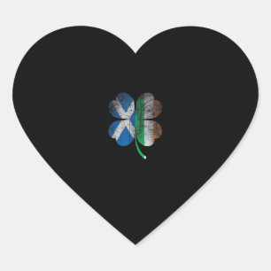 Ierse Schotse vlag Shamrock Ireland Saint Patrick Hart Sticker