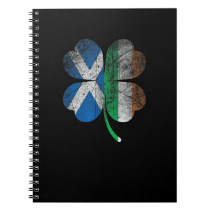 Ierse Schotse vlag Shamrock Ireland Saint Patrick Notitieboek