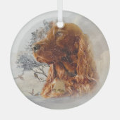 Ierse setter art glas ornament (Voorkant)