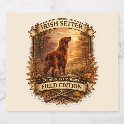 Ierse Setter Bier Etiket (Enkel label)