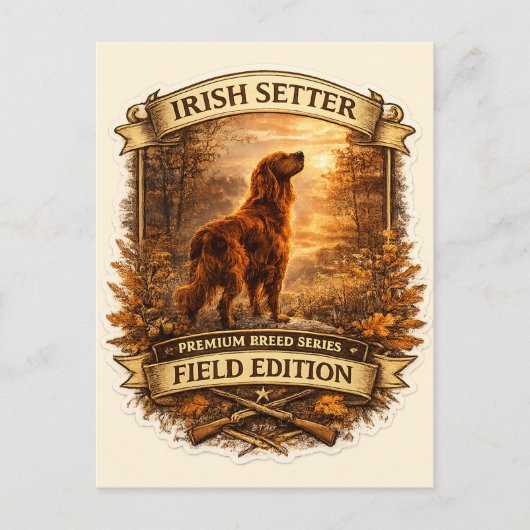 Ierse Setter Briefkaart (Voorkant)