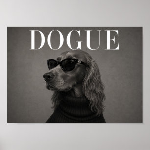 Ierse Setter Chic Mode Honden Kunstprint Poster
