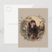 Ierse Setter Feestdagenkaart (Voorkant / Achterkant)