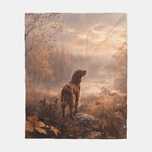 Ierse Setter Fleece Deken (Voorkant)