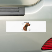 Ierse Setter Geschiedenis Ontwerp Bumpersticker (Op auto)