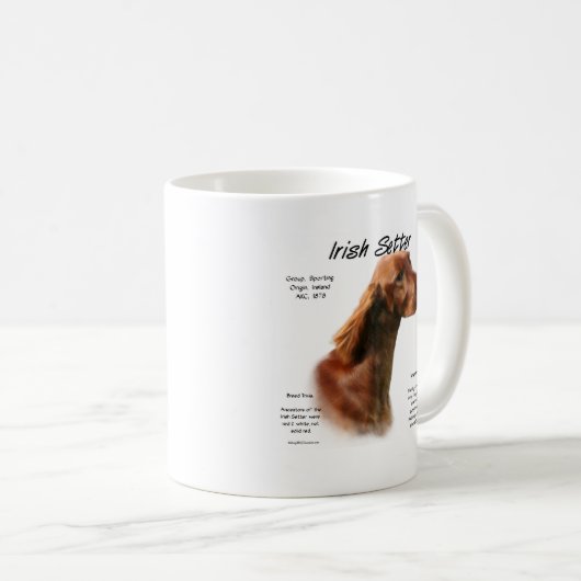Ierse Setter Geschiedenis Ontwerp Koffiemok (Voorkant rechts)