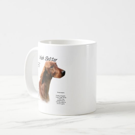 Ierse Setter Geschiedenis Ontwerp Koffiemok (Voorkant links)