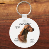 Ierse Setter Geschiedenis Ontwerp Sleutelhanger (Achterkant)