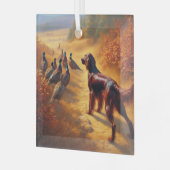 Ierse Setter Glas Ornament (Voorkant links)