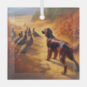 Ierse Setter Glas Ornament (Voorkant)