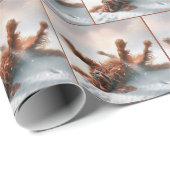 Ierse Setter heeft plezier in de sneeuw Cadeaupapier (Rol Hoek)