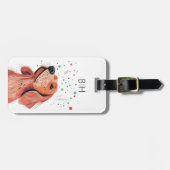 Ierse Setter Hond Bagage Label (Voorkant horizontaal)