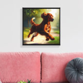 Ierse Setter-hond Canvas Afdruk (Insitu (Woonkamer))