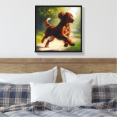 Ierse Setter-hond Canvas Afdruk (Insitu (Slaapkamer))