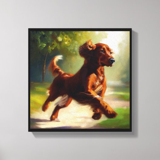 Ierse Setter-hond Canvas Afdruk (Voorkant)