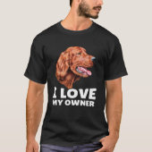 Ierse setter hond eigenaar Ik hou van mijn eigenaa T-shirt (Voorkant)
