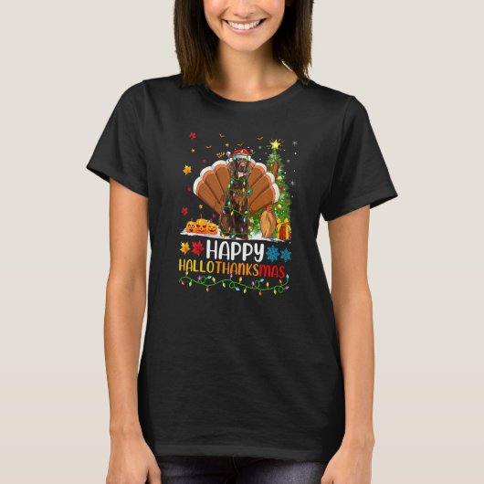 Ierse Setter Hond   Ierse Setter Hellothanksmas T-shirt (Voorkant)