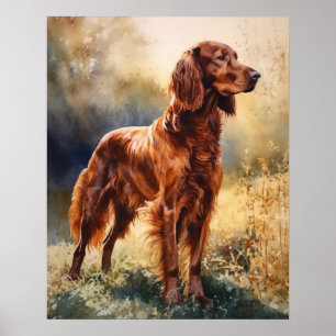 Ierse Setter-hond kunstprint poster