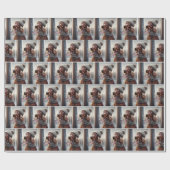 Ierse Setter hond likt een bevroren paal Cadeaupapier (Vlak)