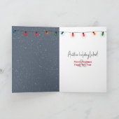 Ierse Setter hond likt een bevroren paal Feestdagen Kaart (Binnen)