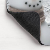 Ierse Setter Hond Met Een Sneeuwman Muismat (Hoek)