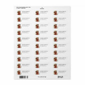 Ierse Setter-hond retouradreslabels Etiket (Full Sheet)