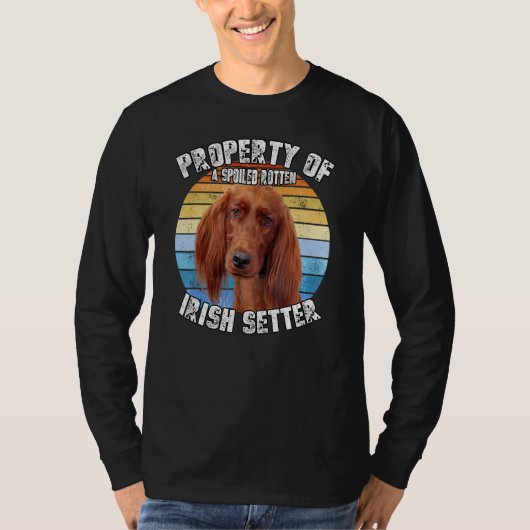 Ierse Setter Hond Retro Eigendom Van T-shirt (Voorkant)