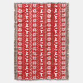 Ierse Setter Hond Silhouetten Kerstpatroon Rood Deken (Voorkant Verticaal)
