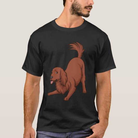 Ierse Setter Honden Speelse Ierse Setter T-shirt (Voorkant)