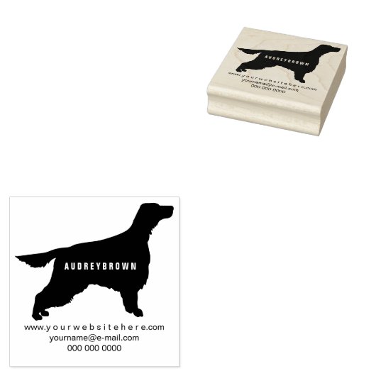 Ierse Setter Ierland Hond Rubberstempel (Gestempeld)