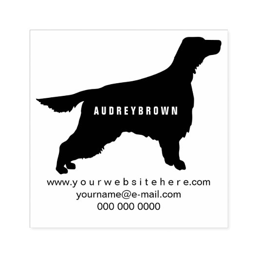 Ierse Setter Ierland Hond Rubberstempel (Afrduk)