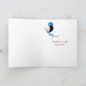 Ierse Setter in sneeuw voor verjaardag Kaart (Binnen)