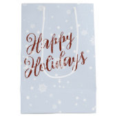 Ierse setter in sneeuwvlokken medium cadeauzakje (Achterkant)